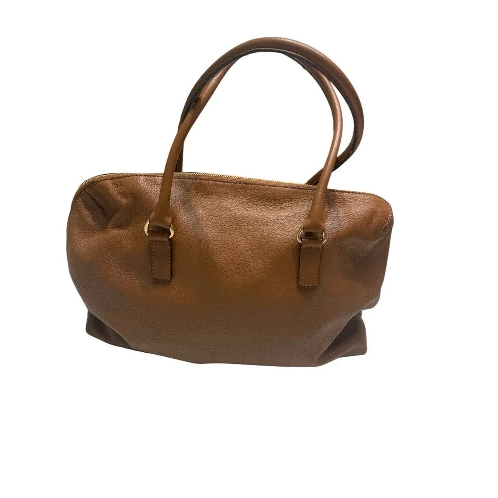Michael Kors Cognac Pebbled Leather Tote Overnight Bag X-Large - Picture 2 of 7